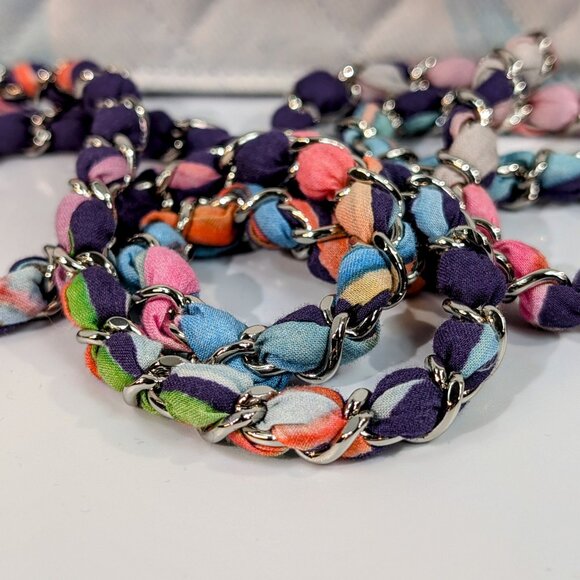 Chanel Jungle Jeans Quilted Fabric Wallet On Chain (WOC) - Picture 6 of 16